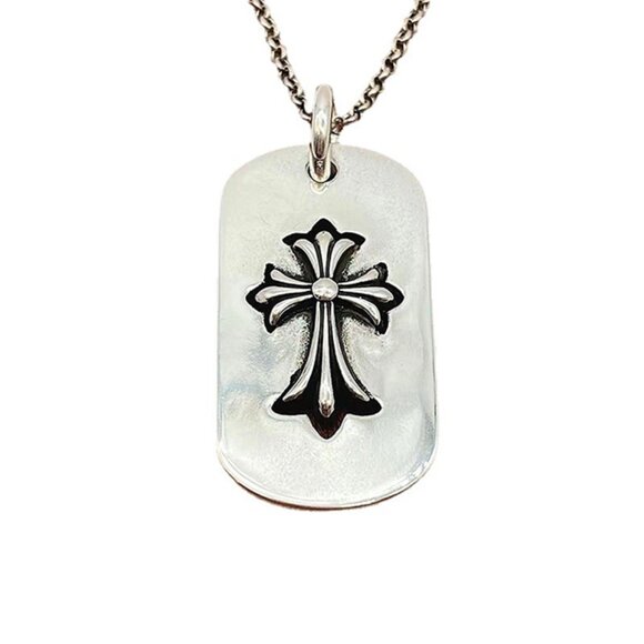 Chrome Hearts Cross Military Card Pendant Necklace - Picture 1 of 7